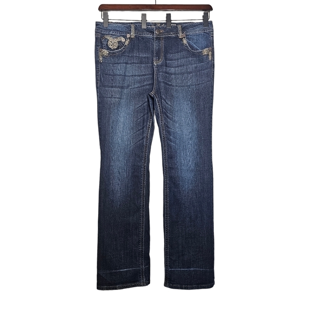 Grace in LA Bootcut Beaded Jeans